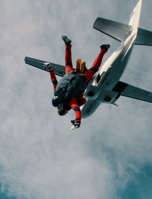 Tandemový seskok z výšky až 4200 m v Rakousku